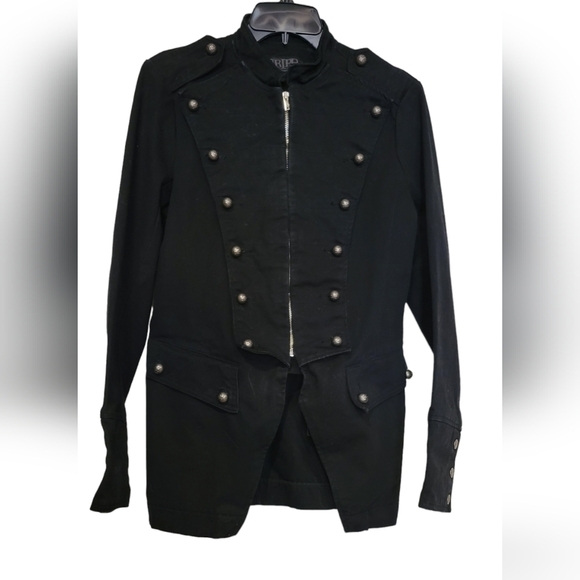 Vintage Tripp NYC RARE skull studded black Denim Jacket. Punk, Goth. Siz… - Picture 1 of 8